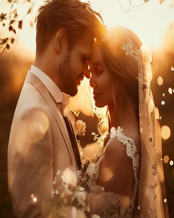 Wedding portrait style — same reference-driven approach, a completely different occasion.